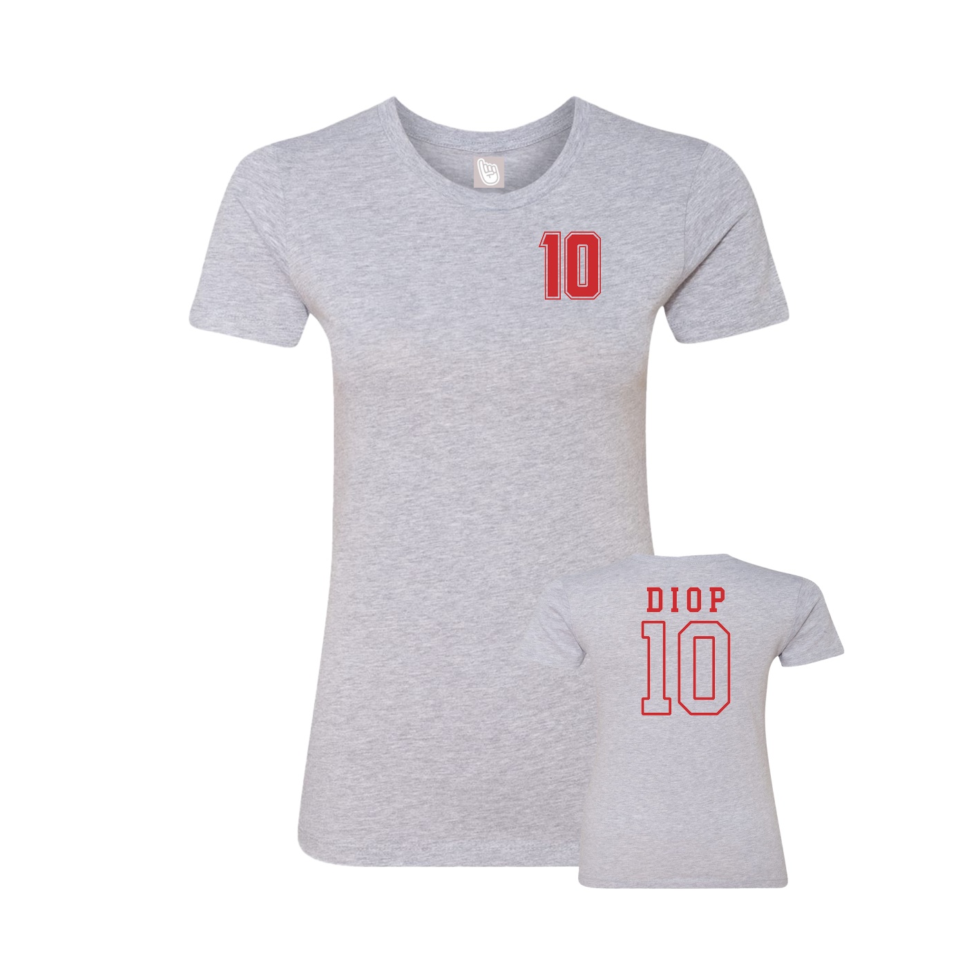 Womens Tee — Chest Back in Grey
