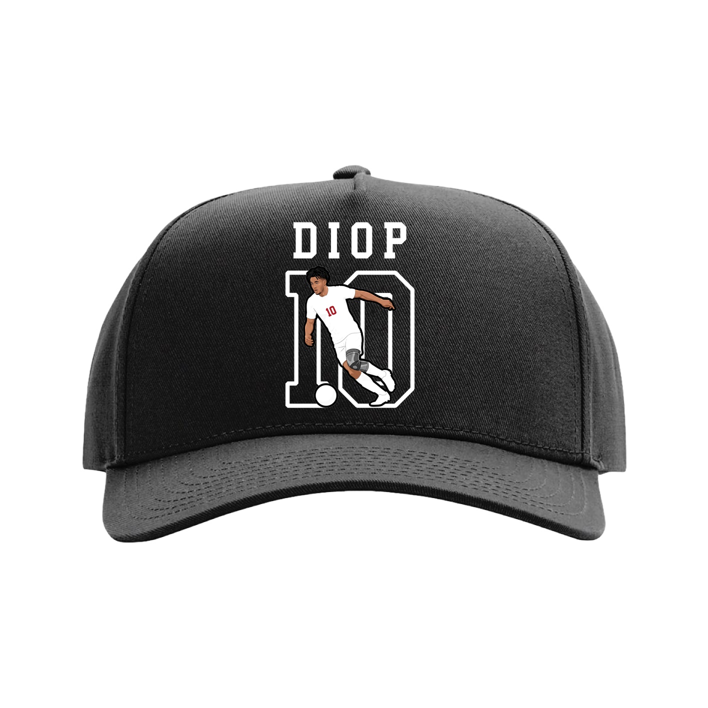 Full Fabric Five-Panel Champ Cap — Shirsey in Black