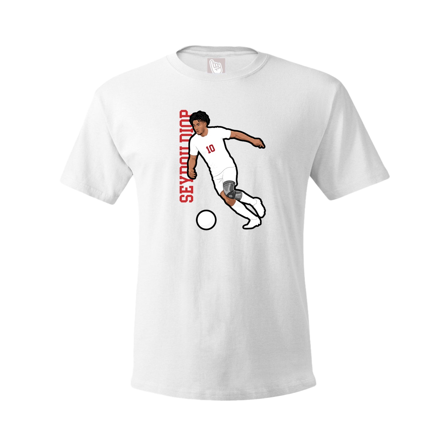 Tee — Name Vertical in White