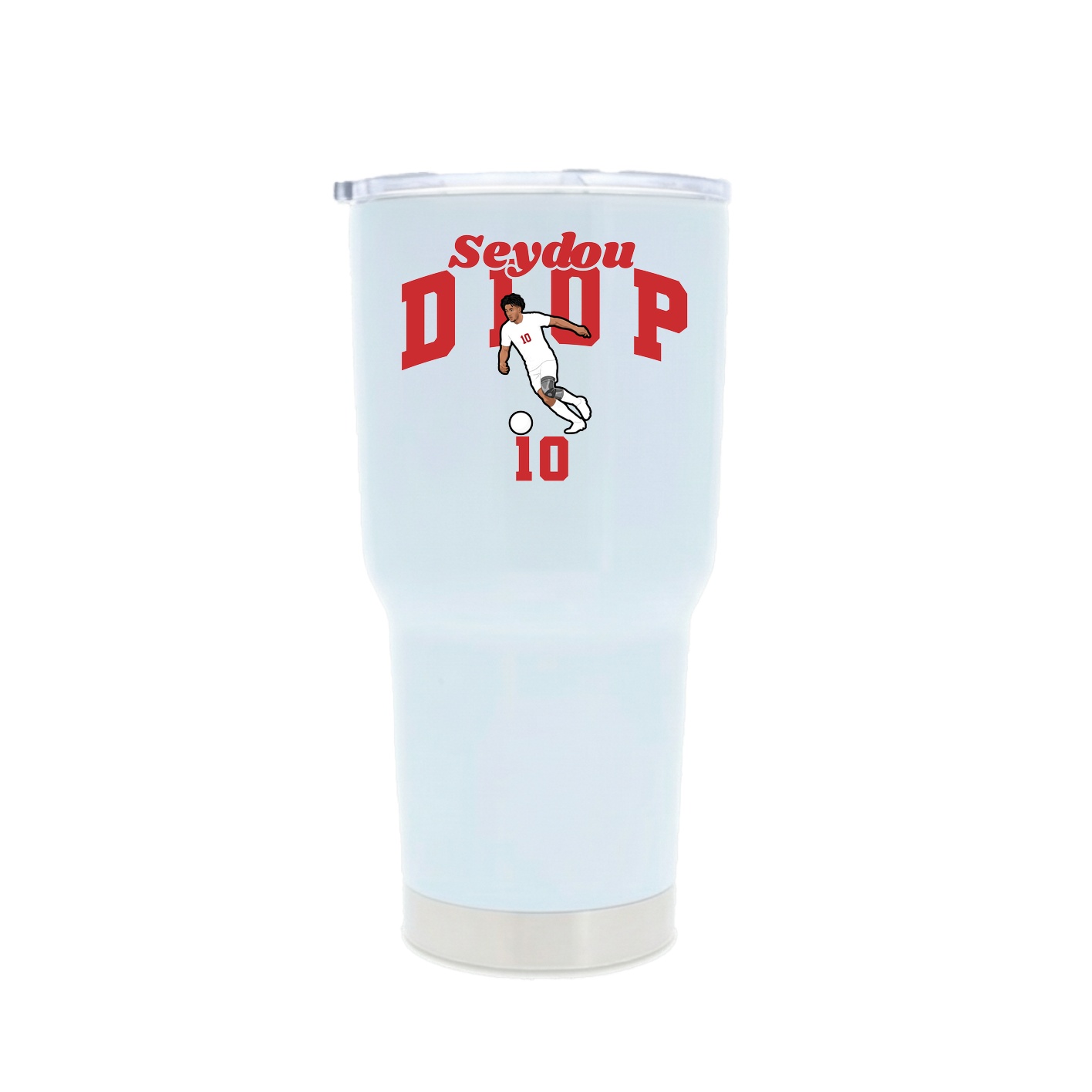 30oz Stainless Steel Tumbler — Signature Arch in White