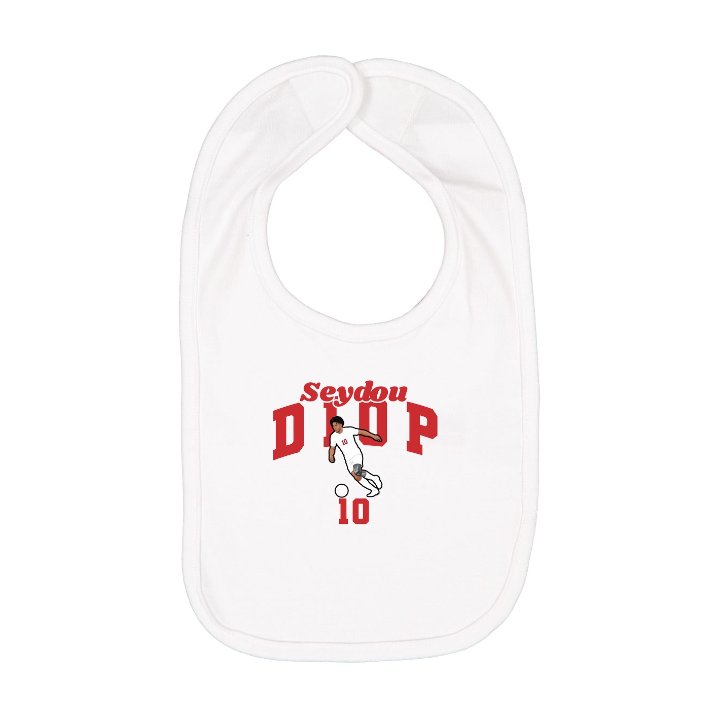 Infant Bib — Signature Arch in White