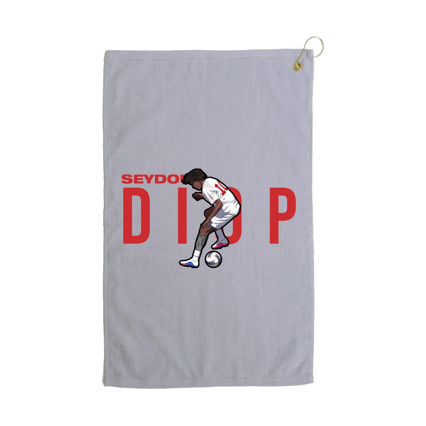 Golf Towel — Player Name in Grey