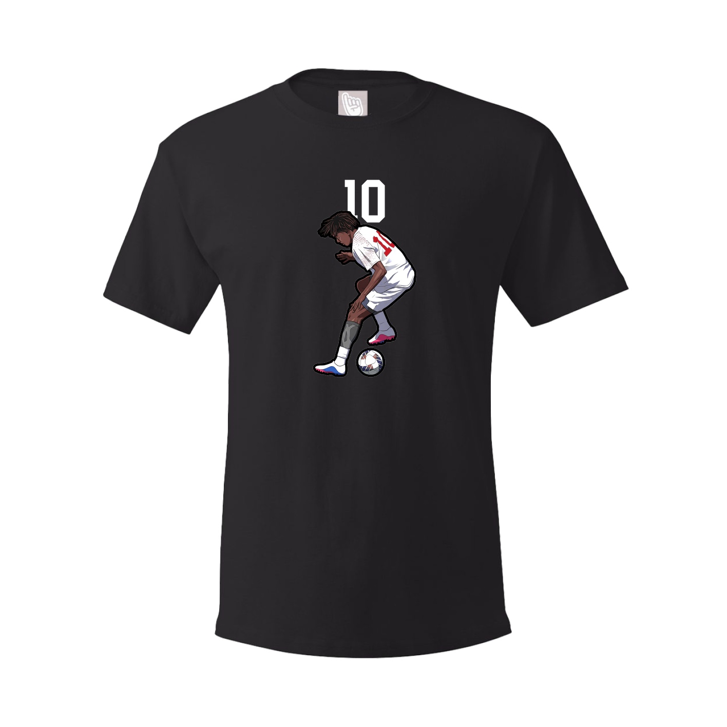 Youth Tee — Number Top in Black
