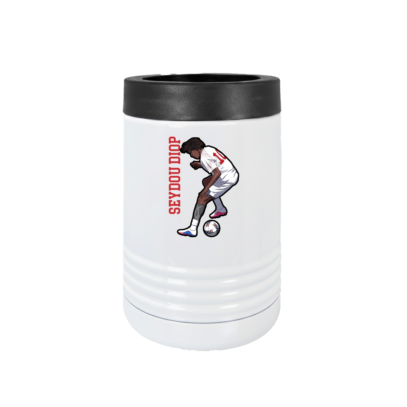 Beverage Holder — Name Vertical in White