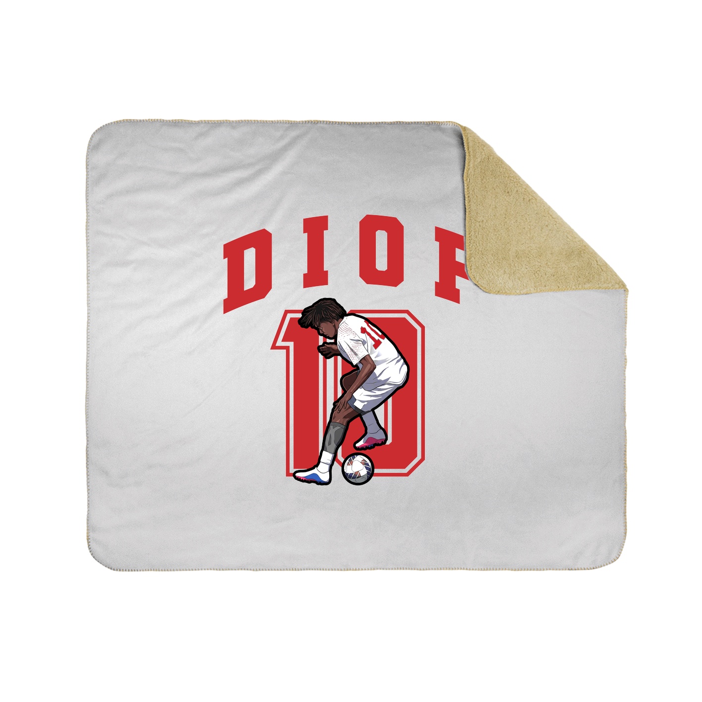 Throw Blanket — Number in White