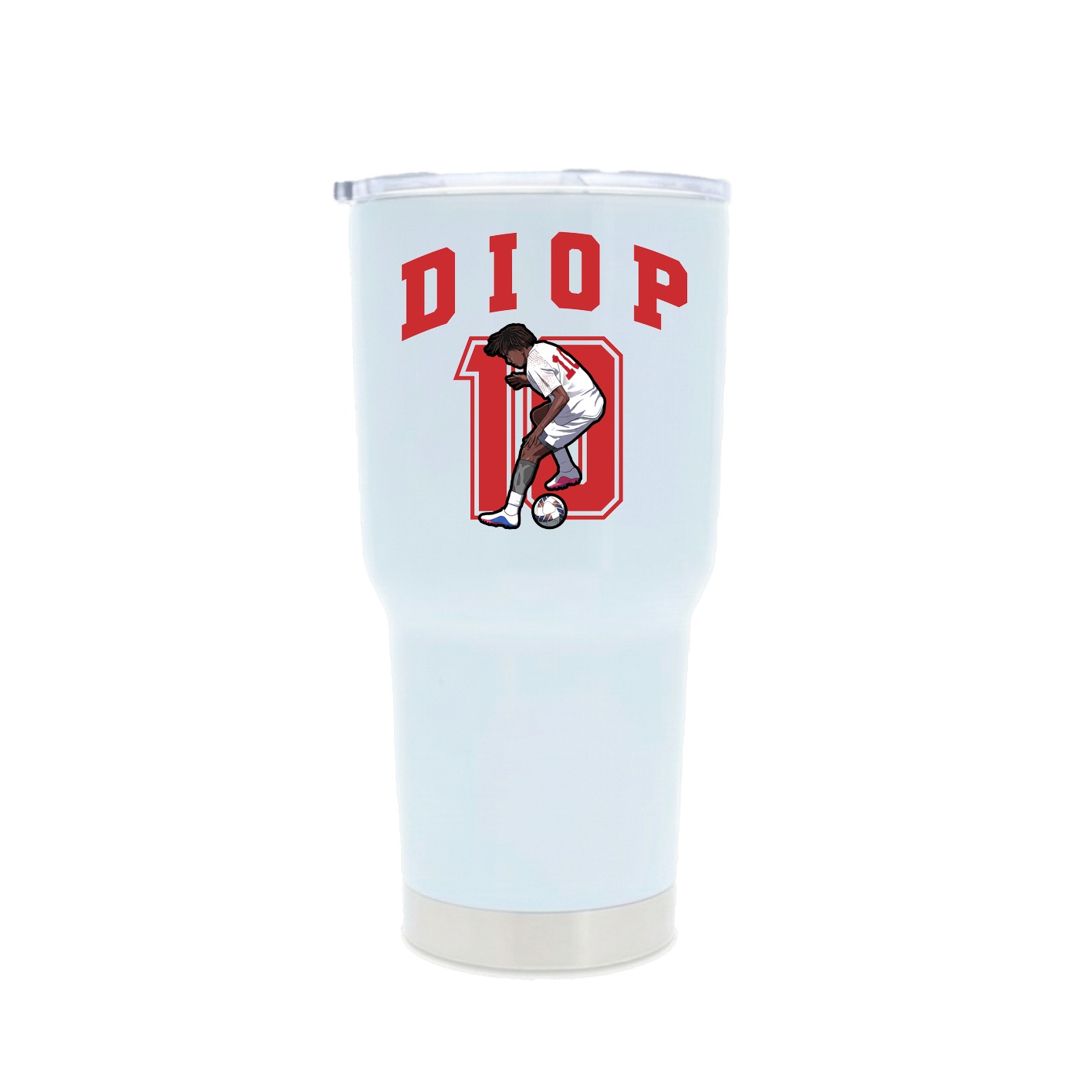 30oz Stainless Steel Tumbler — Number in White