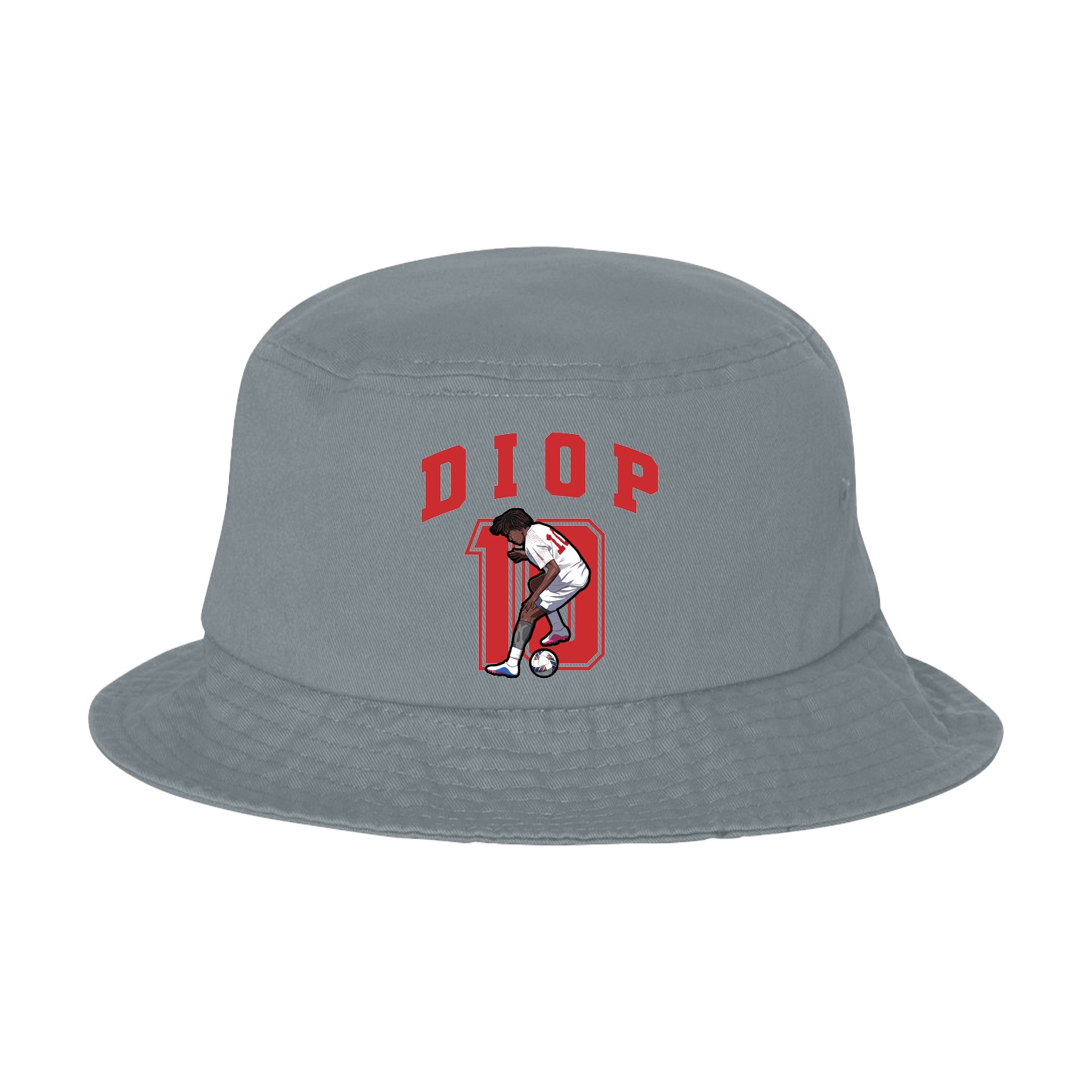 Bucket Cap — Number in Grey