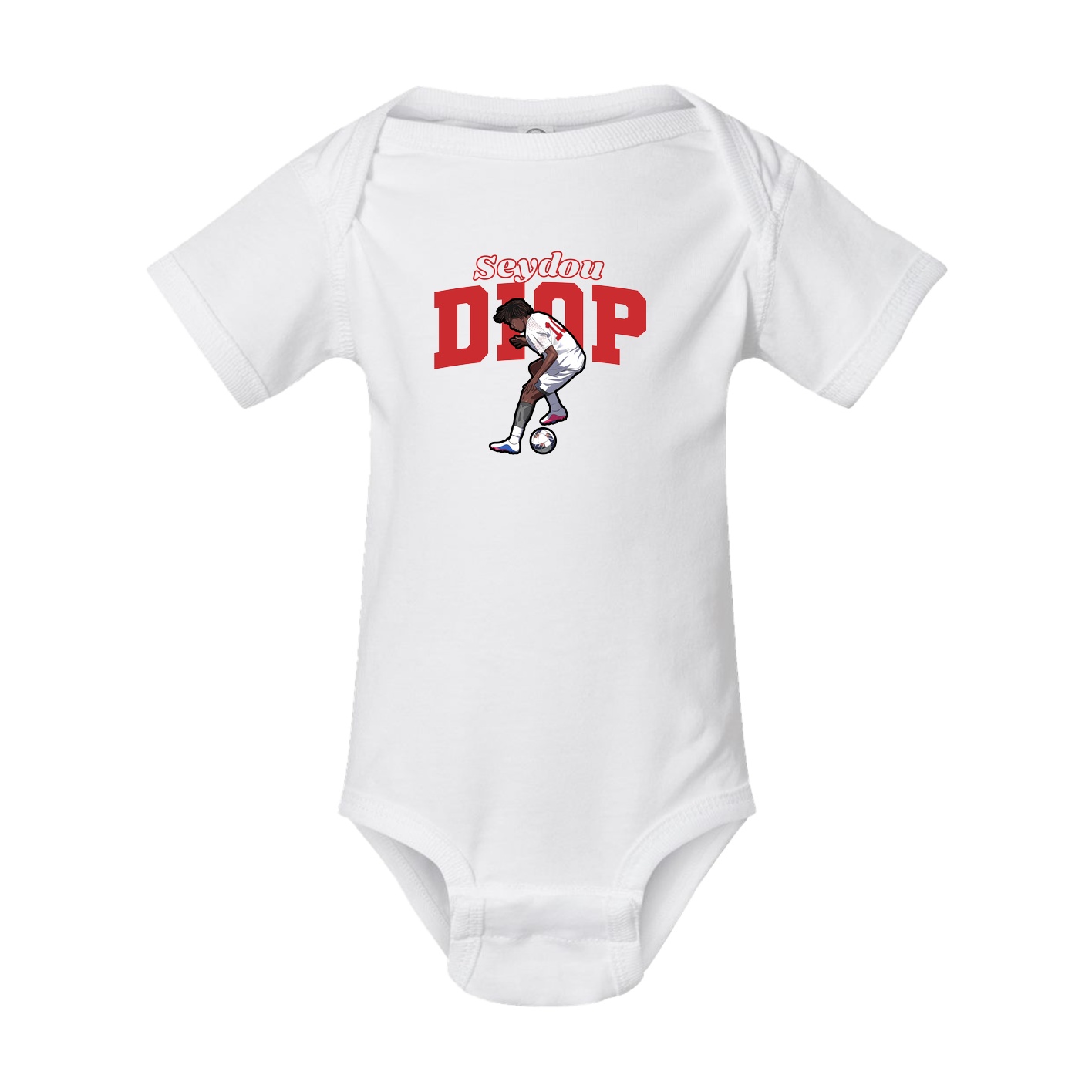Baby Onesie — Name Arch in White