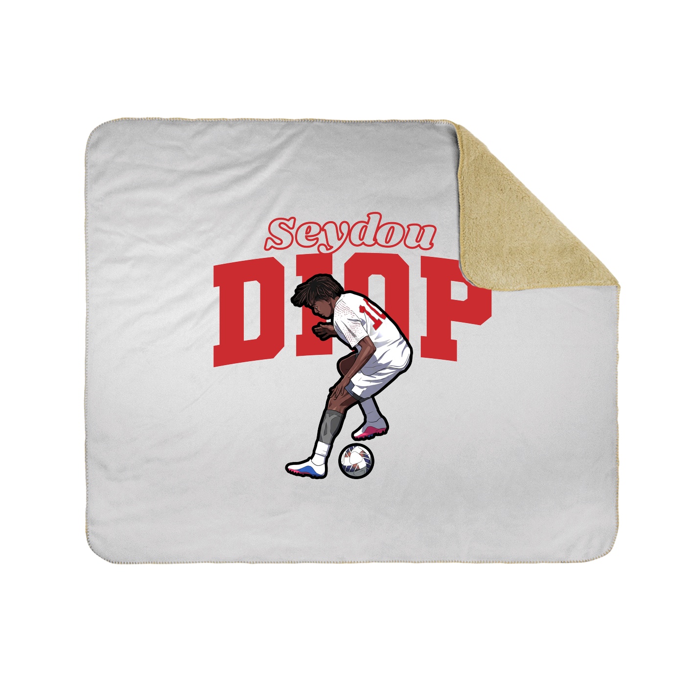 Throw Blanket — Name Arch in White