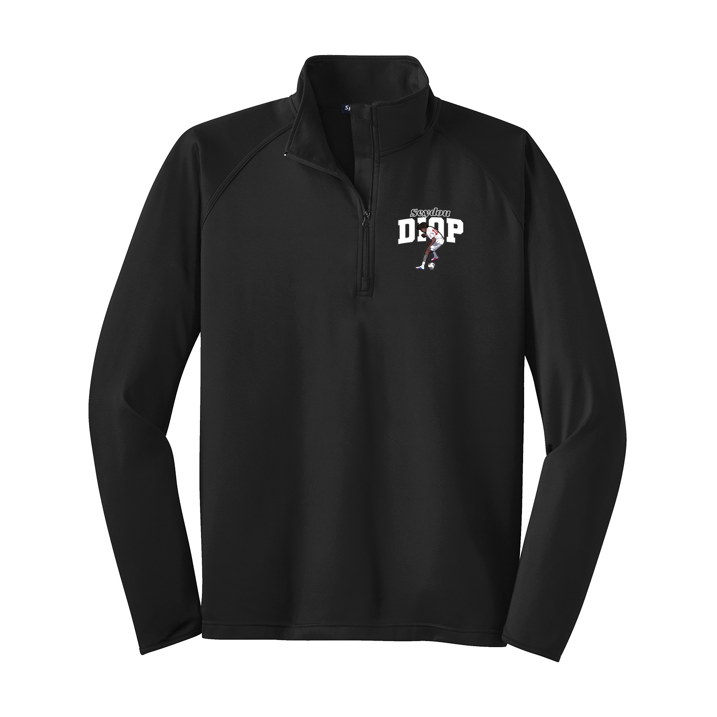 Q-Zip Pullover — Name Arch in Black