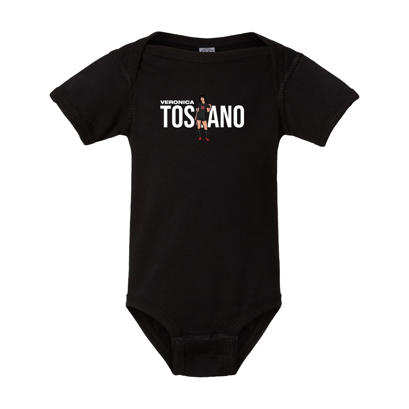 Baby Onesie — Player Name in Black