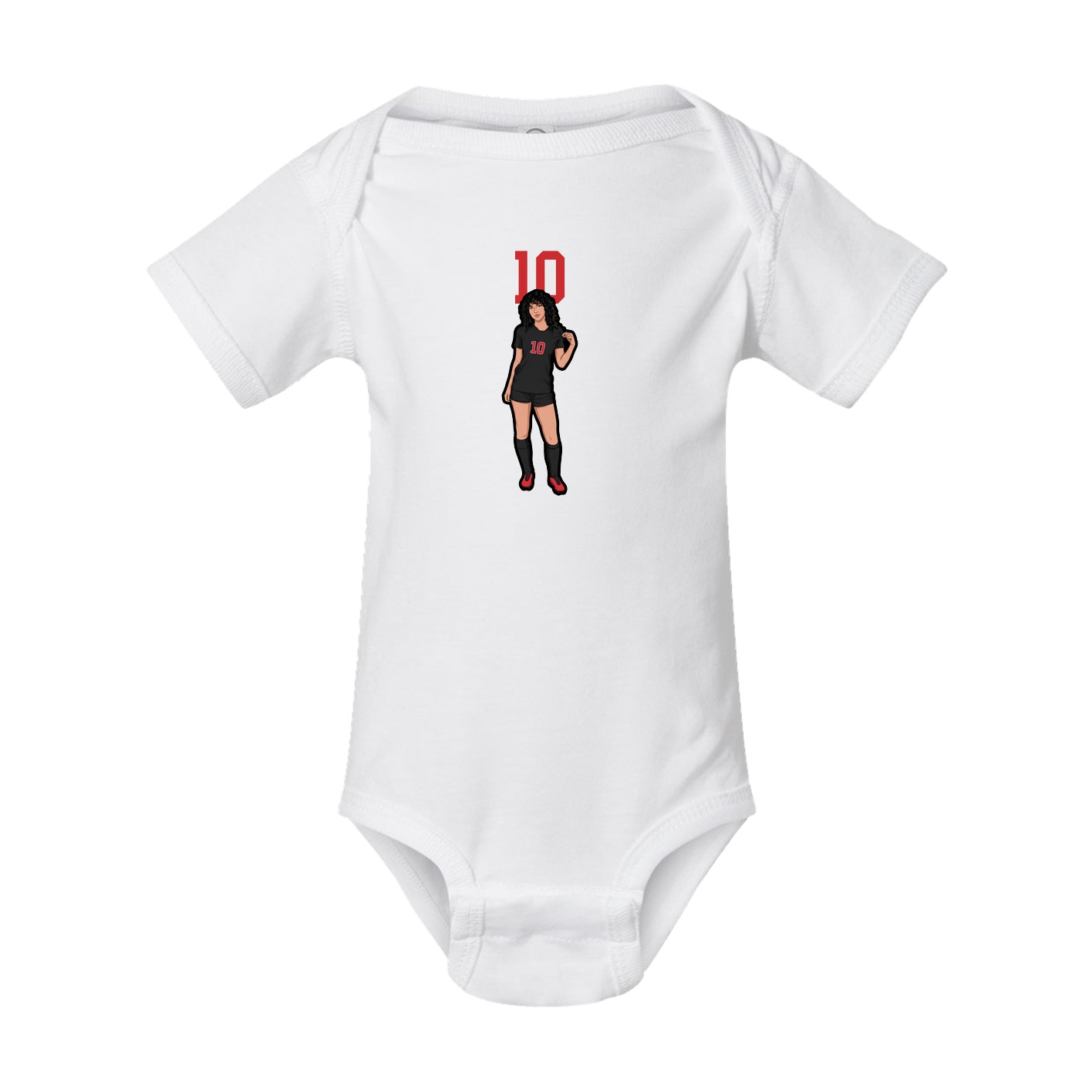 Baby Onesie — Number Top in White