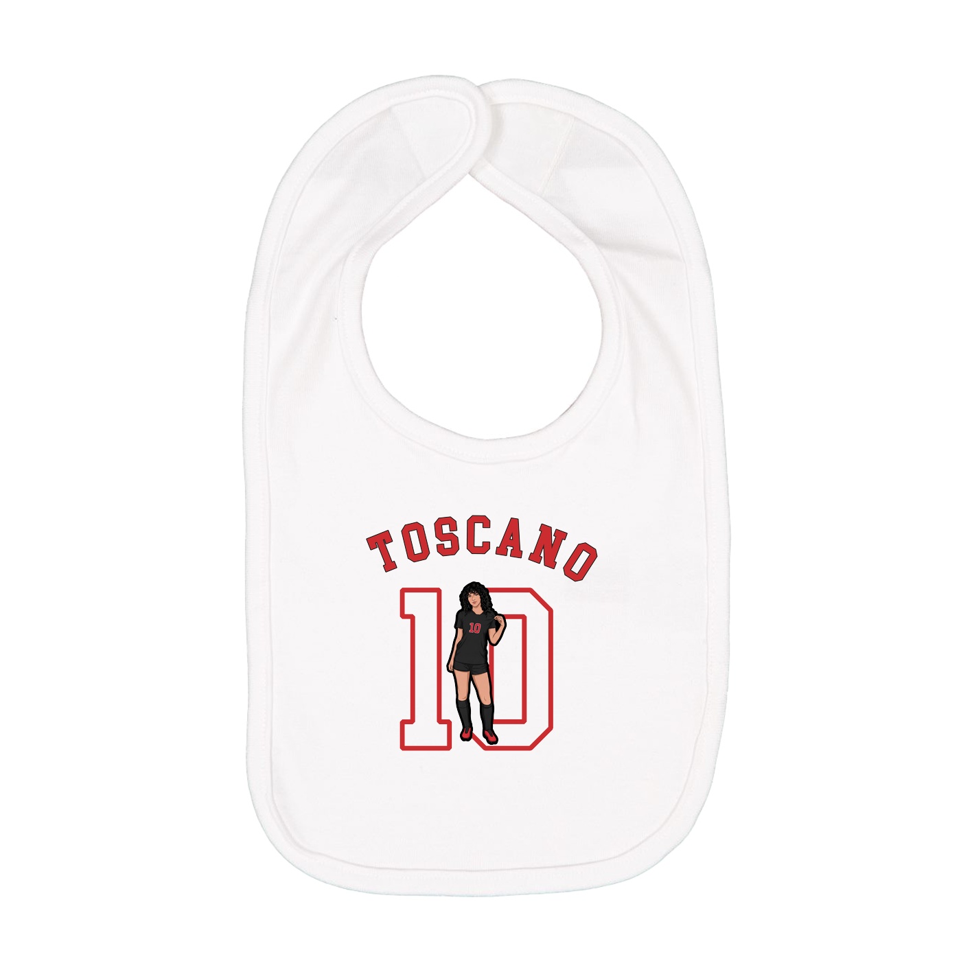Infant Bib — Shirsey Arch in White