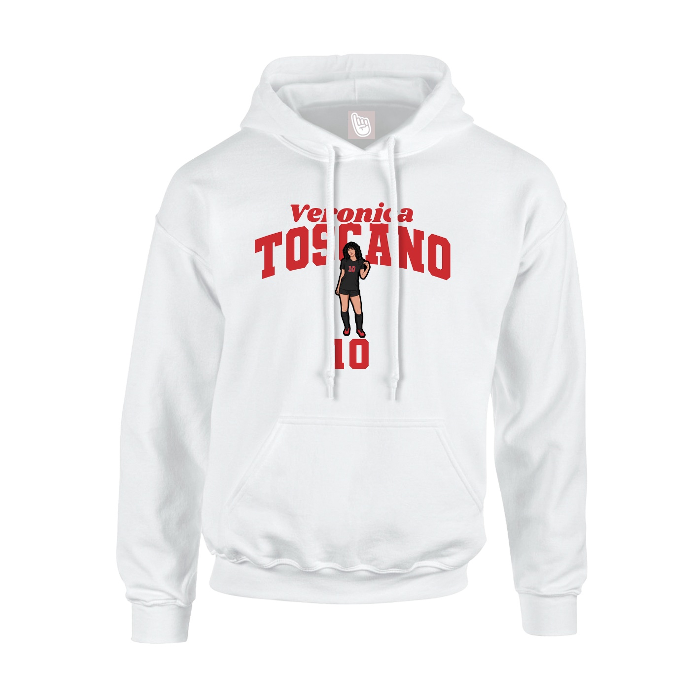 Hoodie — Signature Arch in White