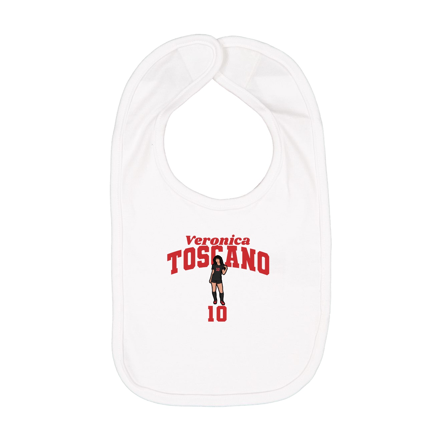 Infant Bib — Signature Arch in White