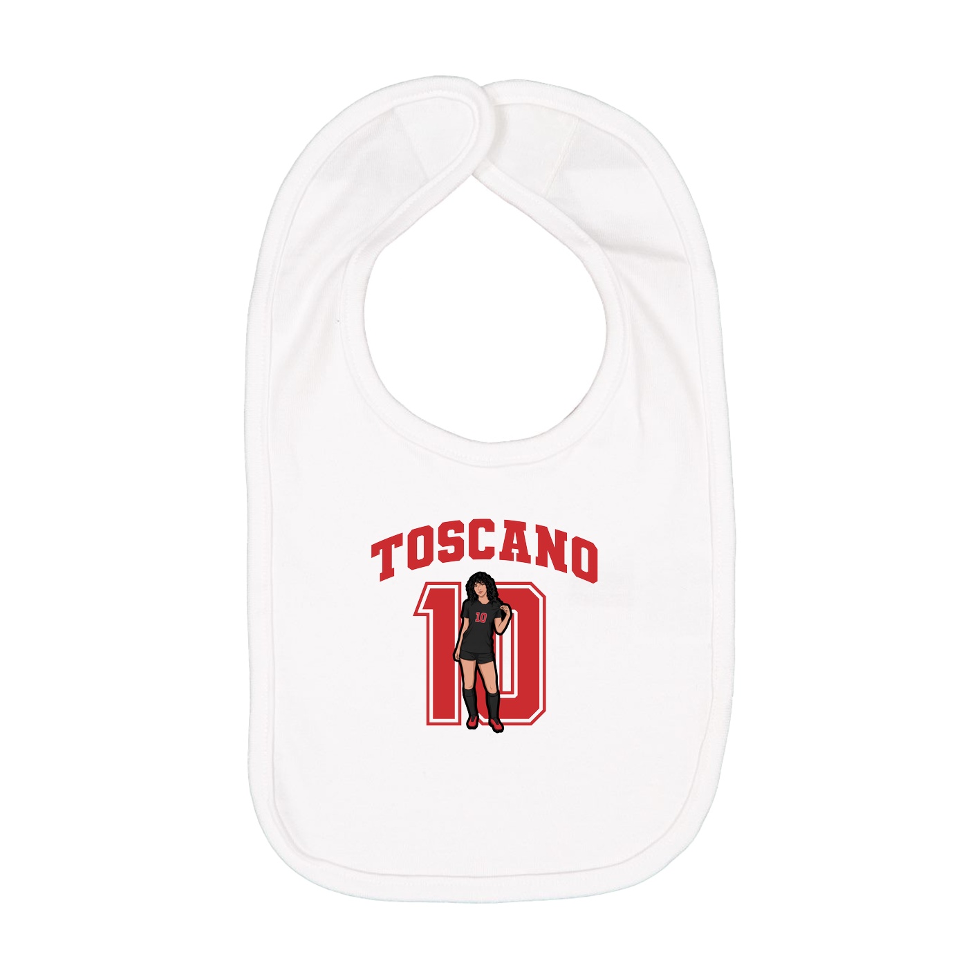 Infant Bib — Number in White