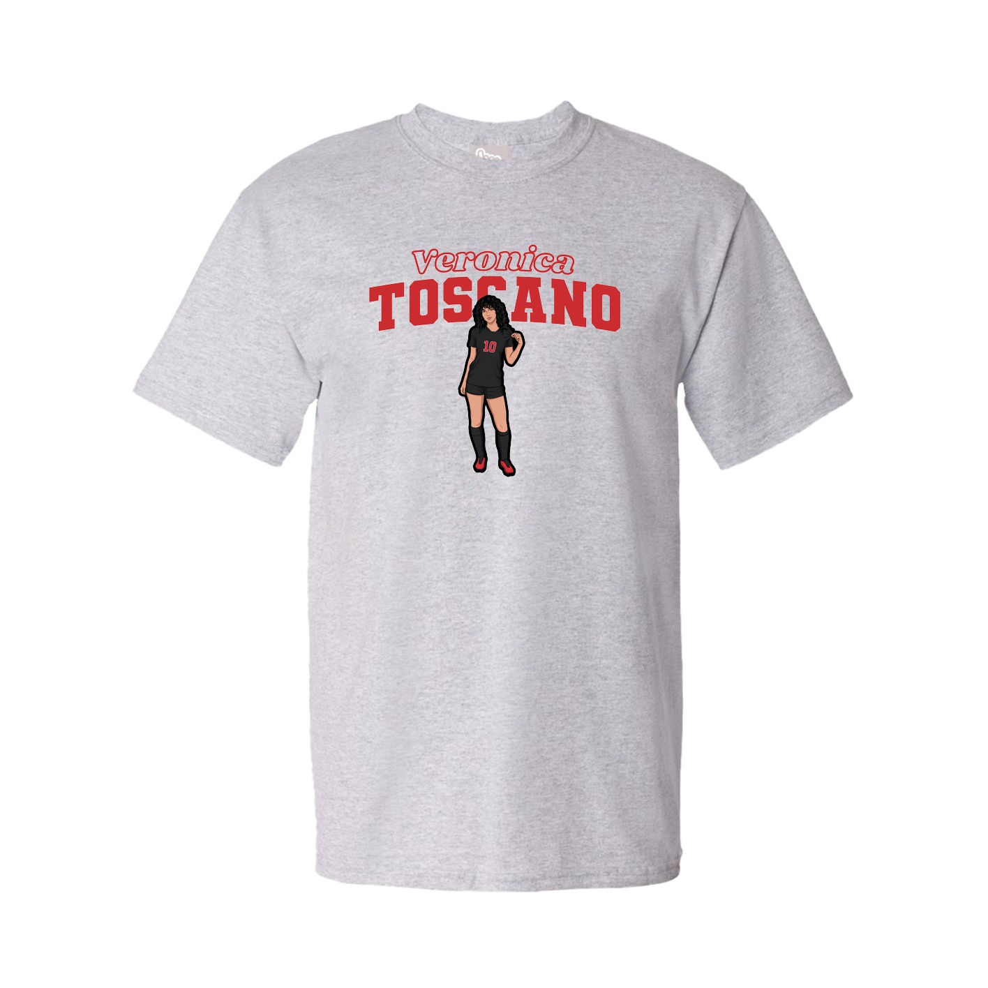 Youth Tee — Name Arch in Grey