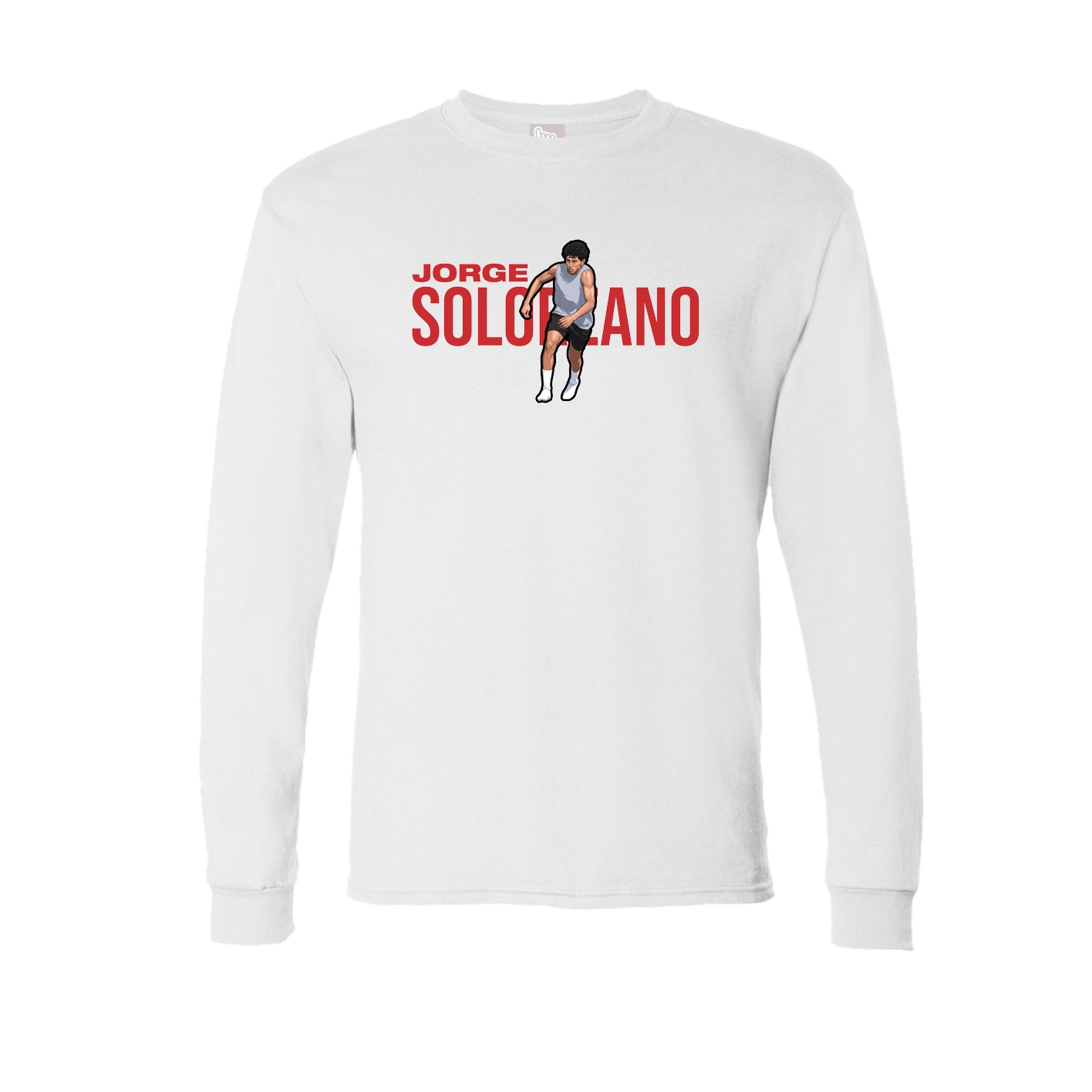 Long Sleeve Tee — Player Name in White