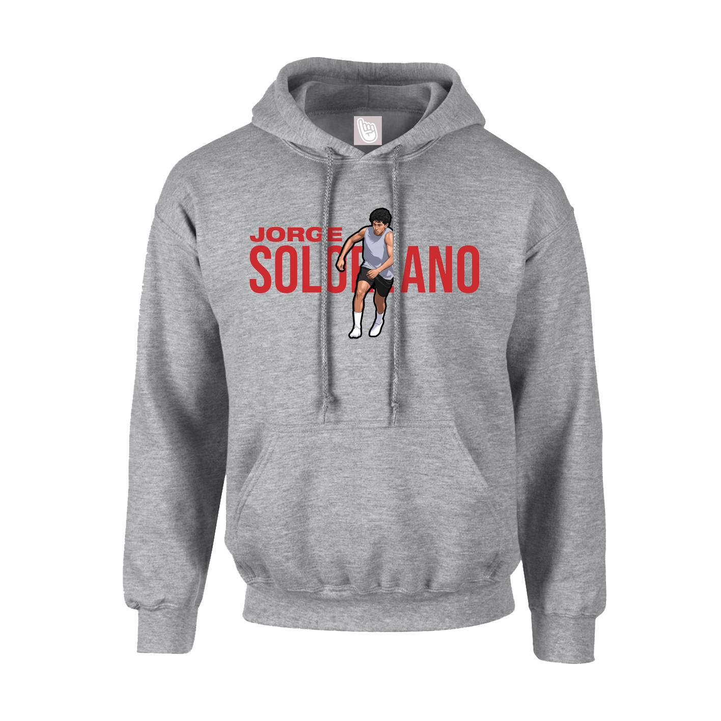 Hoodie — Player Name in Grey