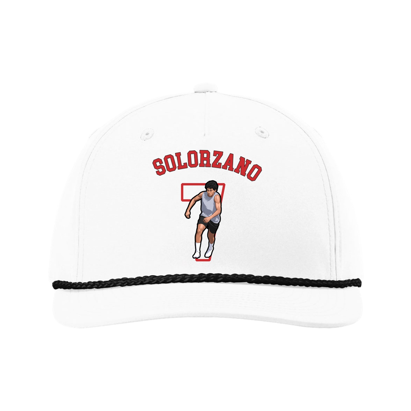 Five-Panel Classic Rope Cap — Shirsey Arch in White