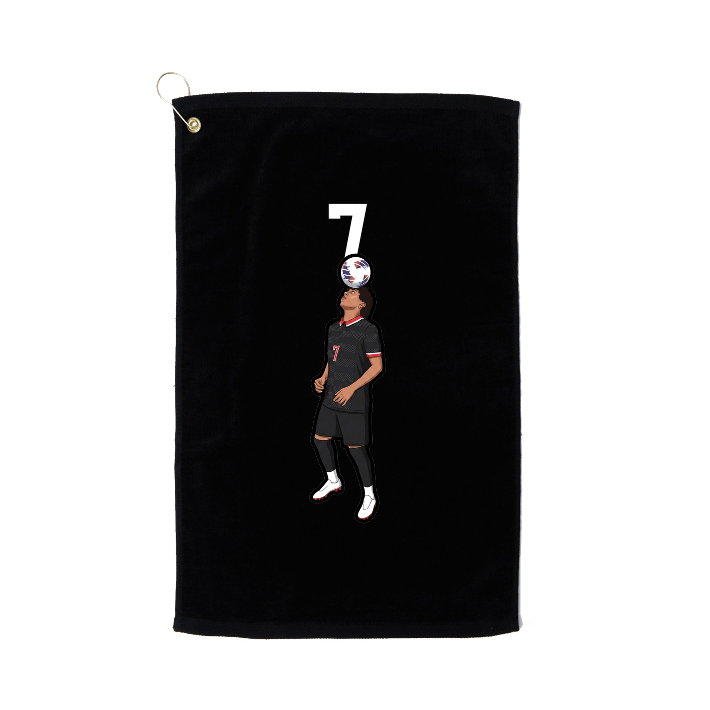 Golf Towel — Number Top in Black