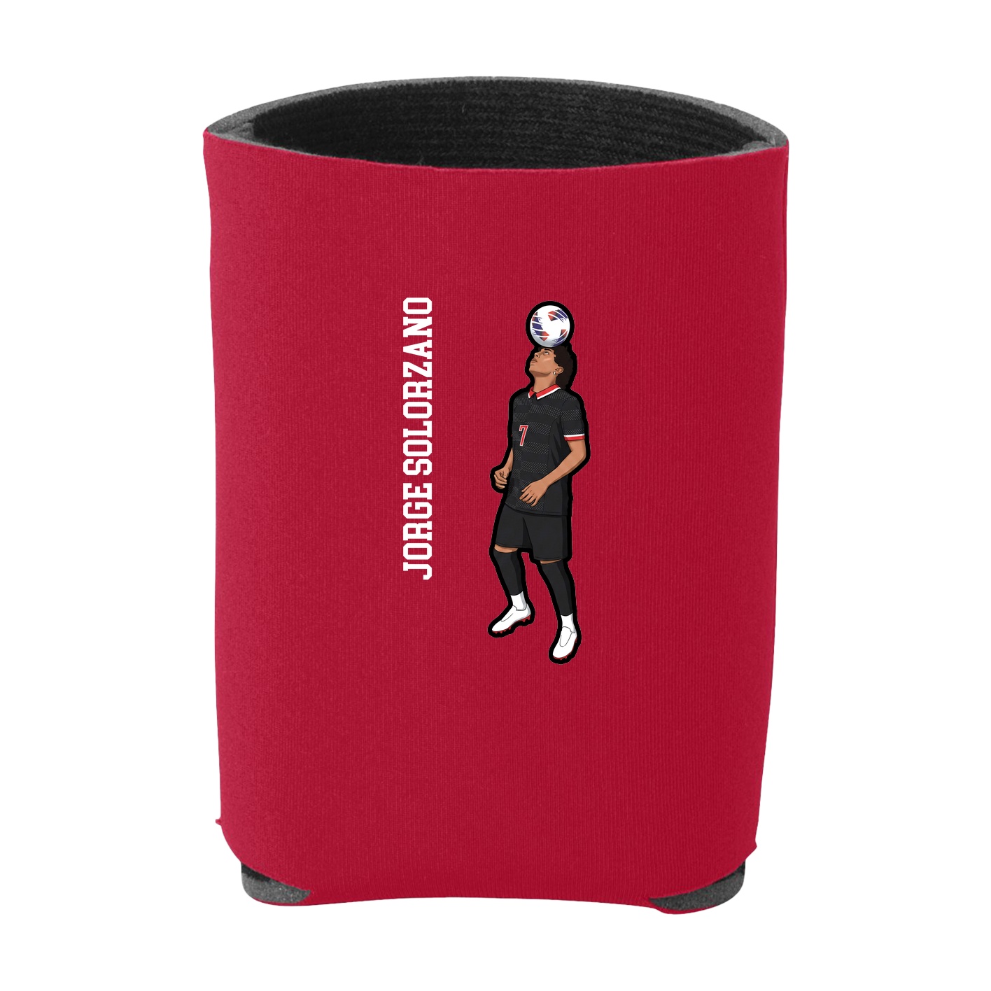 Can Holder — Name Vertical in Red
