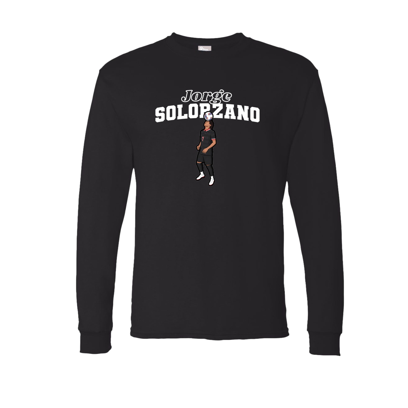 Long Sleeve Tee — Name Arch in Black