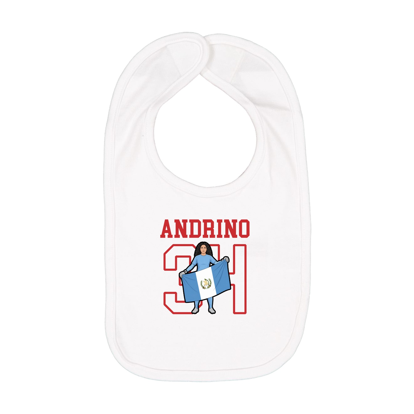 Infant Bib — Shirsey in White