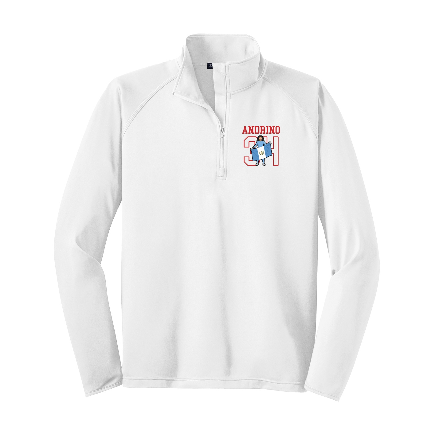 Q-Zip Pullover — Shirsey in White