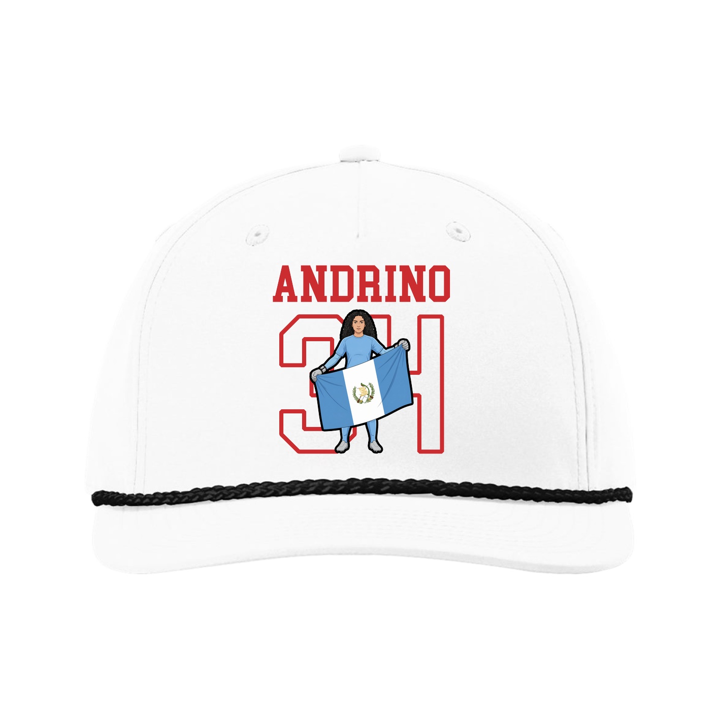 Five-Panel Classic Rope Cap — Shirsey in White