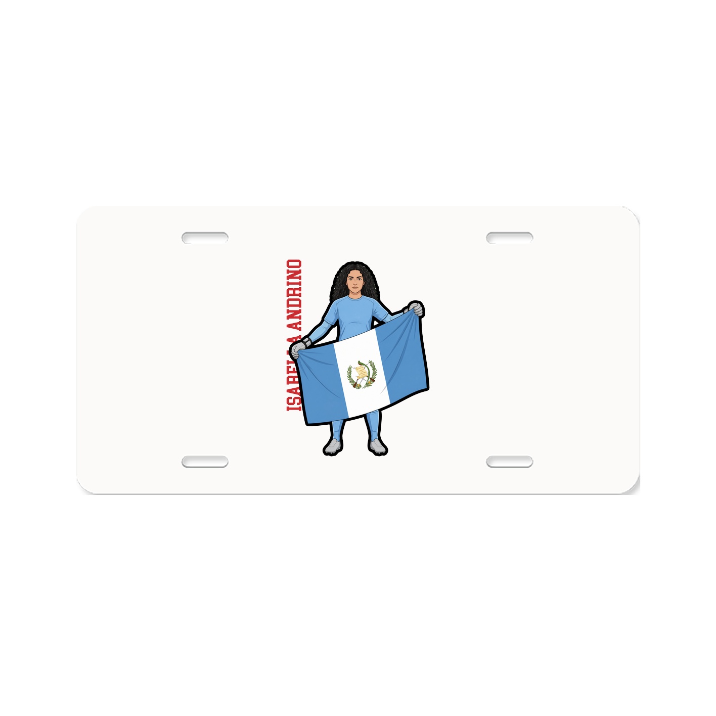 License Plate — Name Vertical in Classic