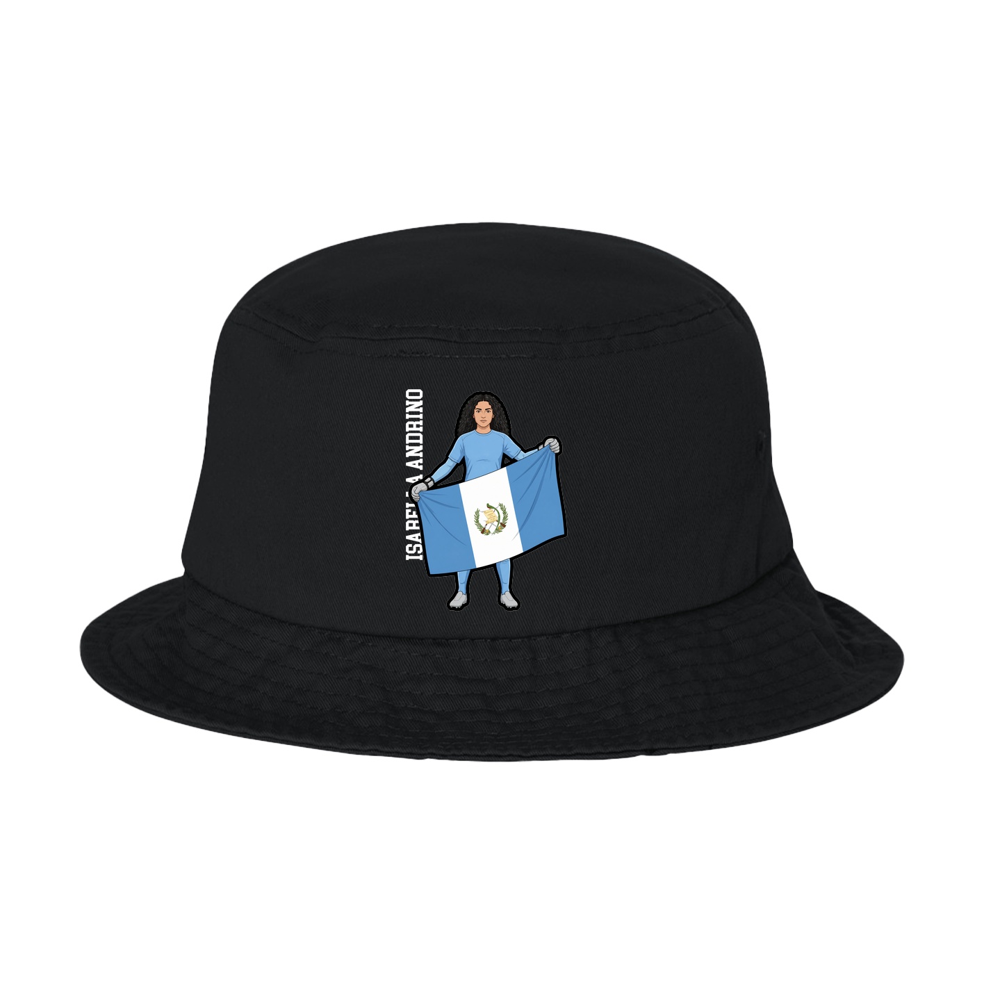 Bucket Cap — Name Vertical in Black