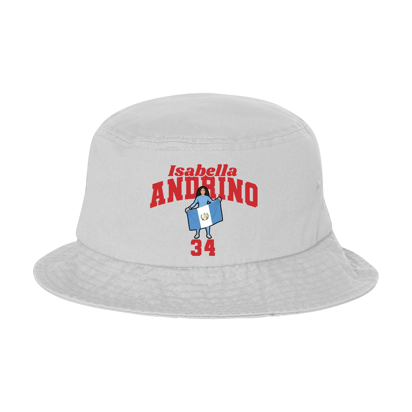 Bucket Cap — Signature Arch in White