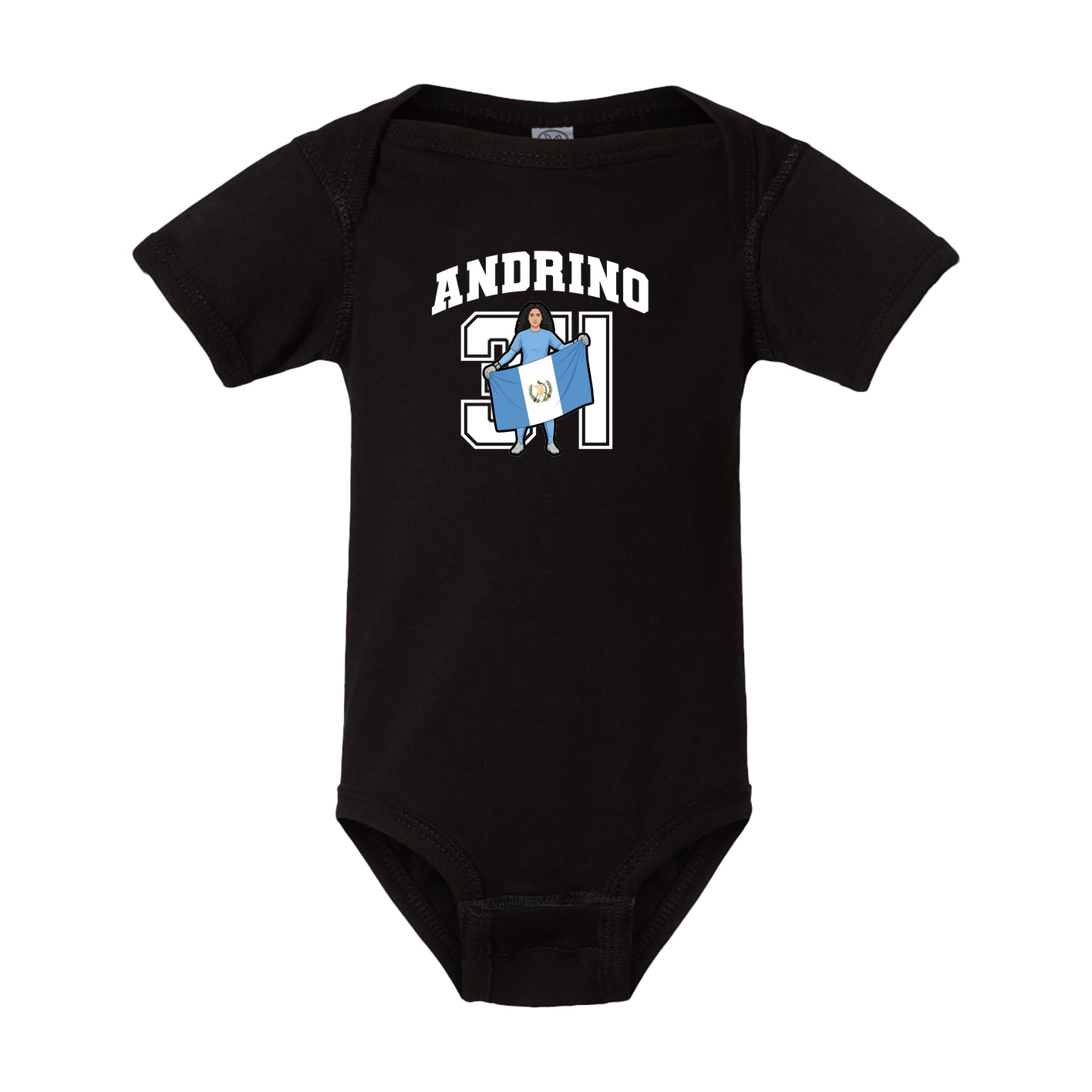 Baby Onesie — Number in Black