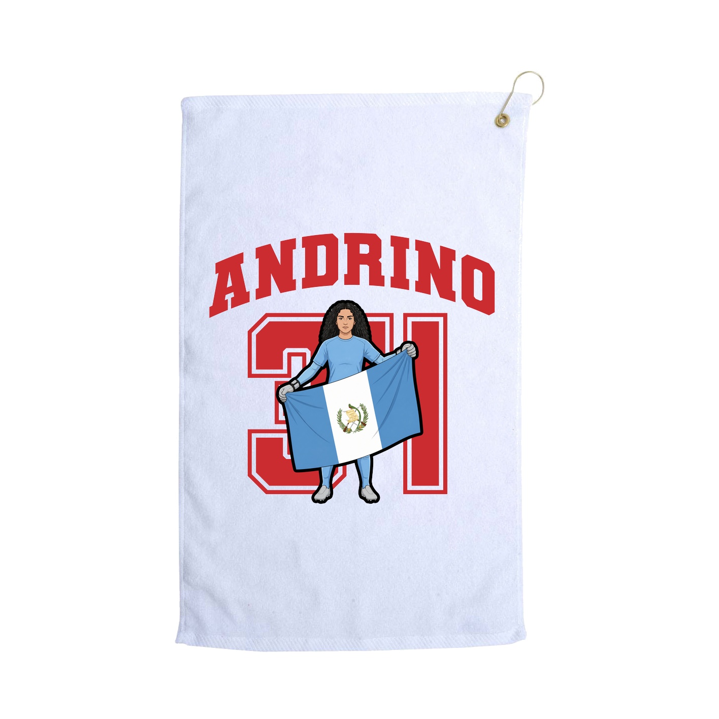 Golf Towel — Number in White