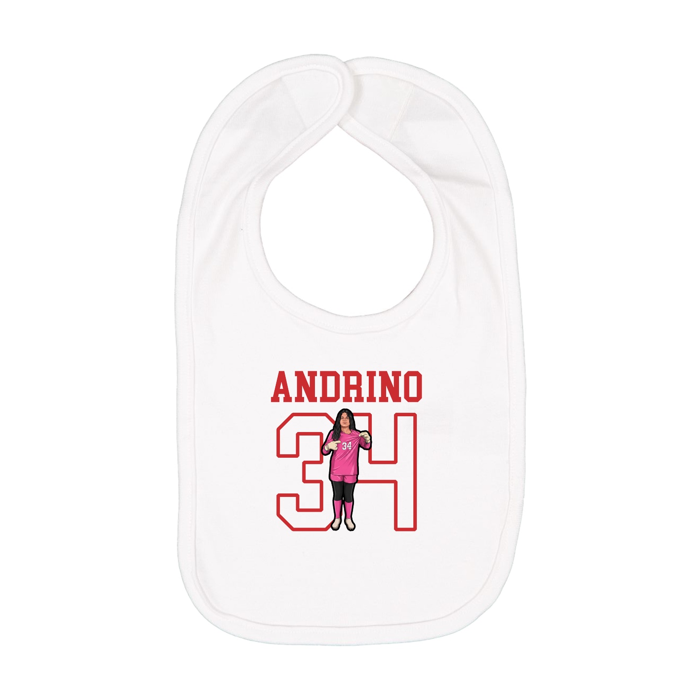Infant Bib — Shirsey in White