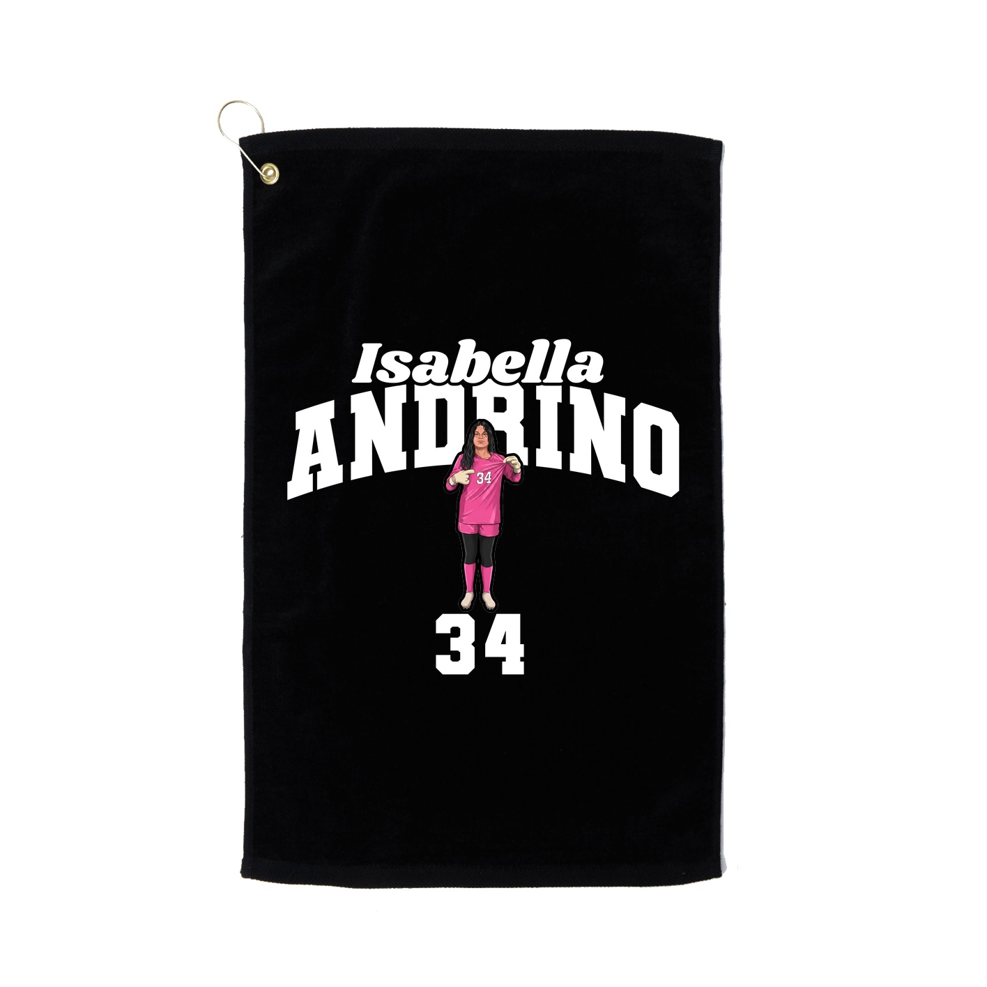 Golf Towel — Signature Arch in Black