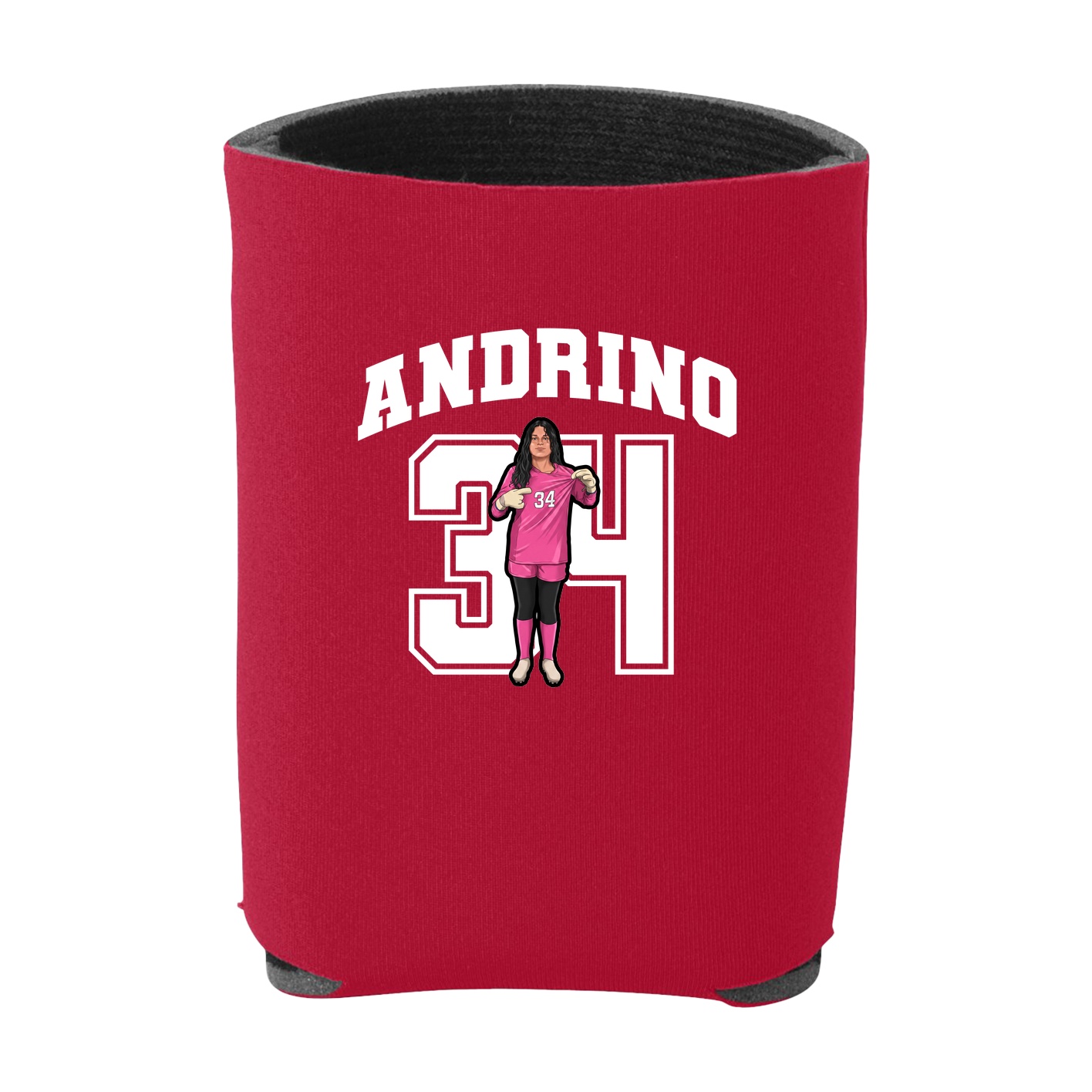 Can Holder — Number in Red