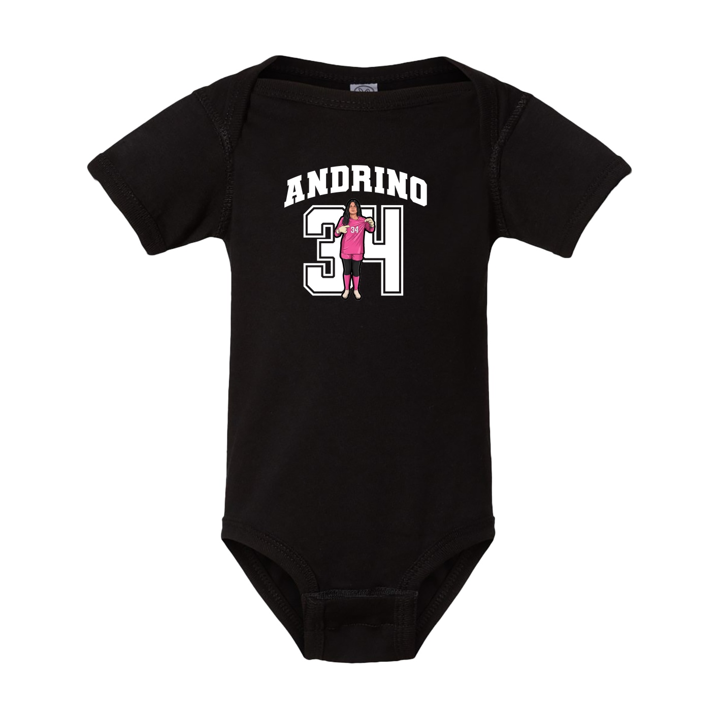 Baby Onesie — Number in Black