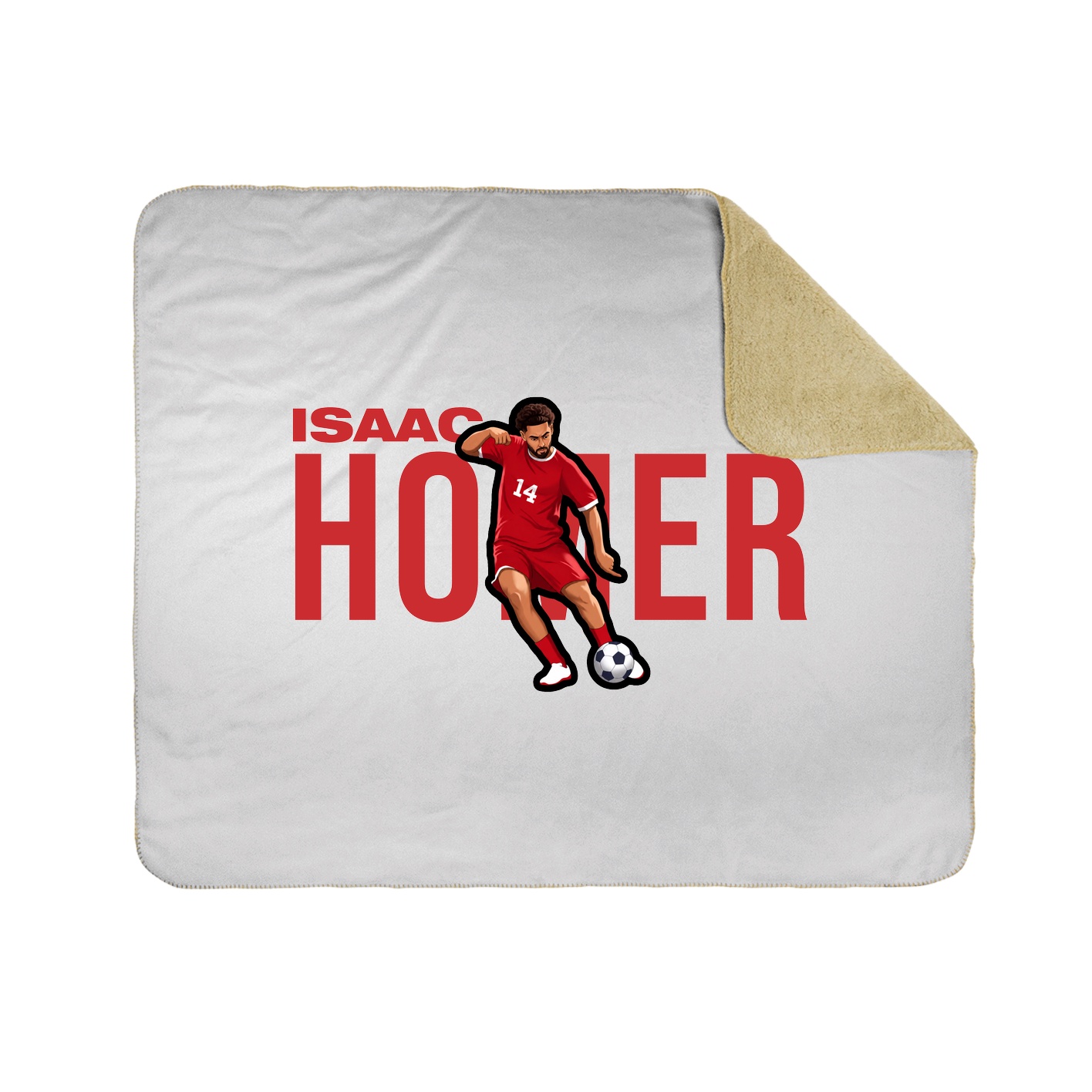 Throw Blanket — Player Name in White