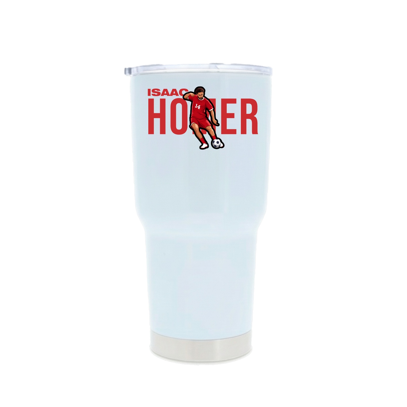 30oz Stainless Steel Tumbler — Player Name in White