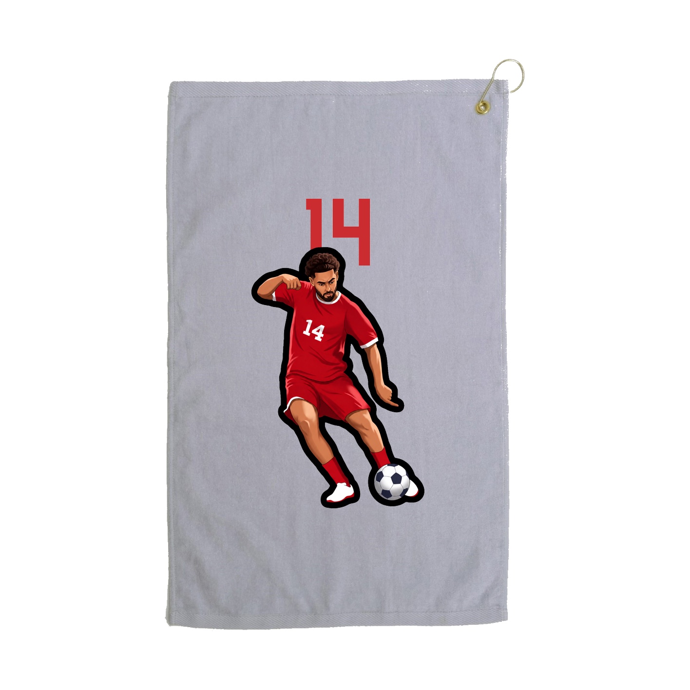 Golf Towel — Number Top in Grey