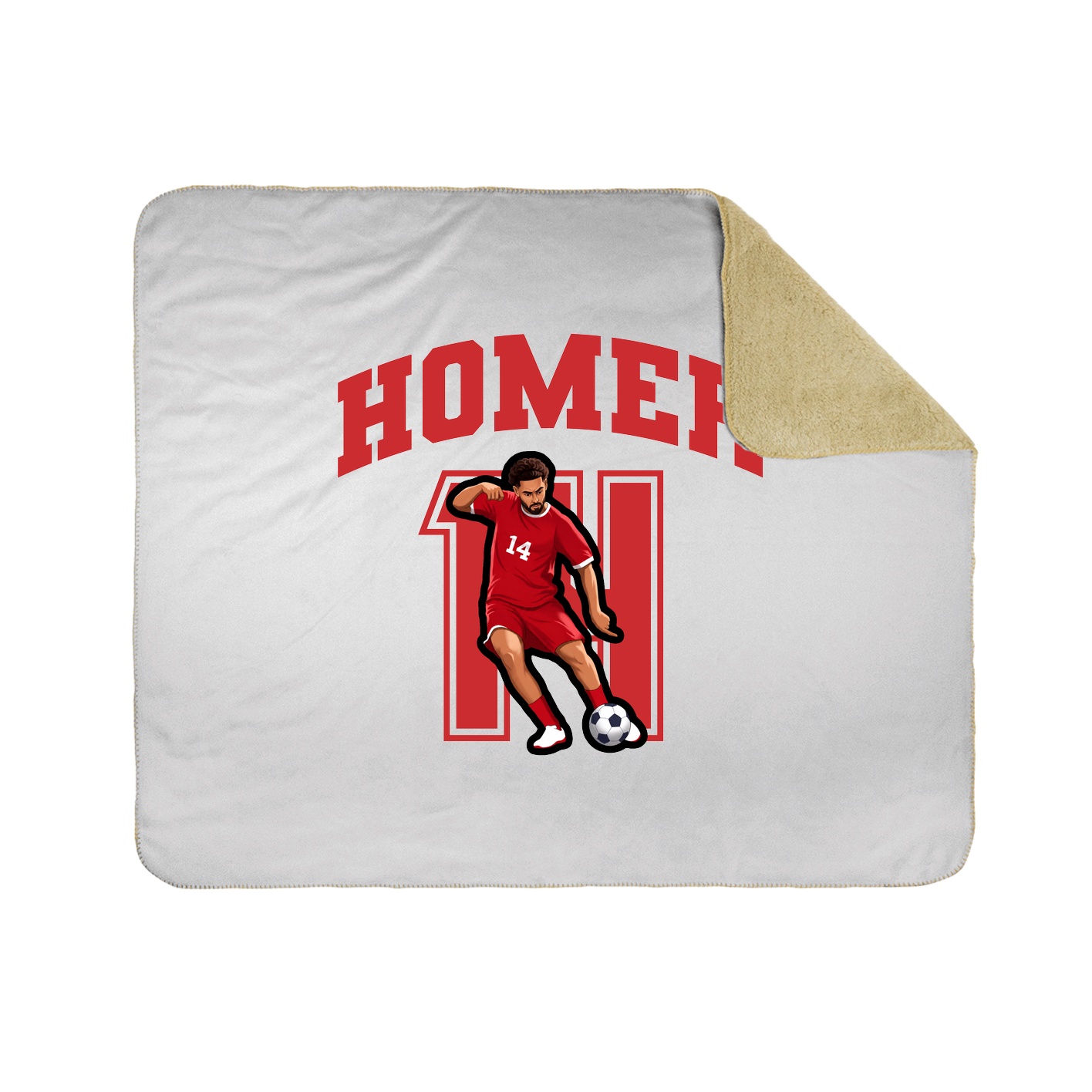 Throw Blanket — Number in White
