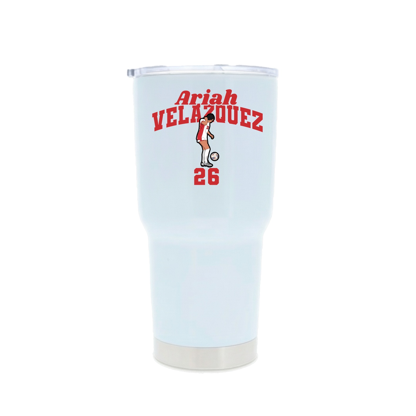 30oz Stainless Steel Tumbler — Signature Arch in White