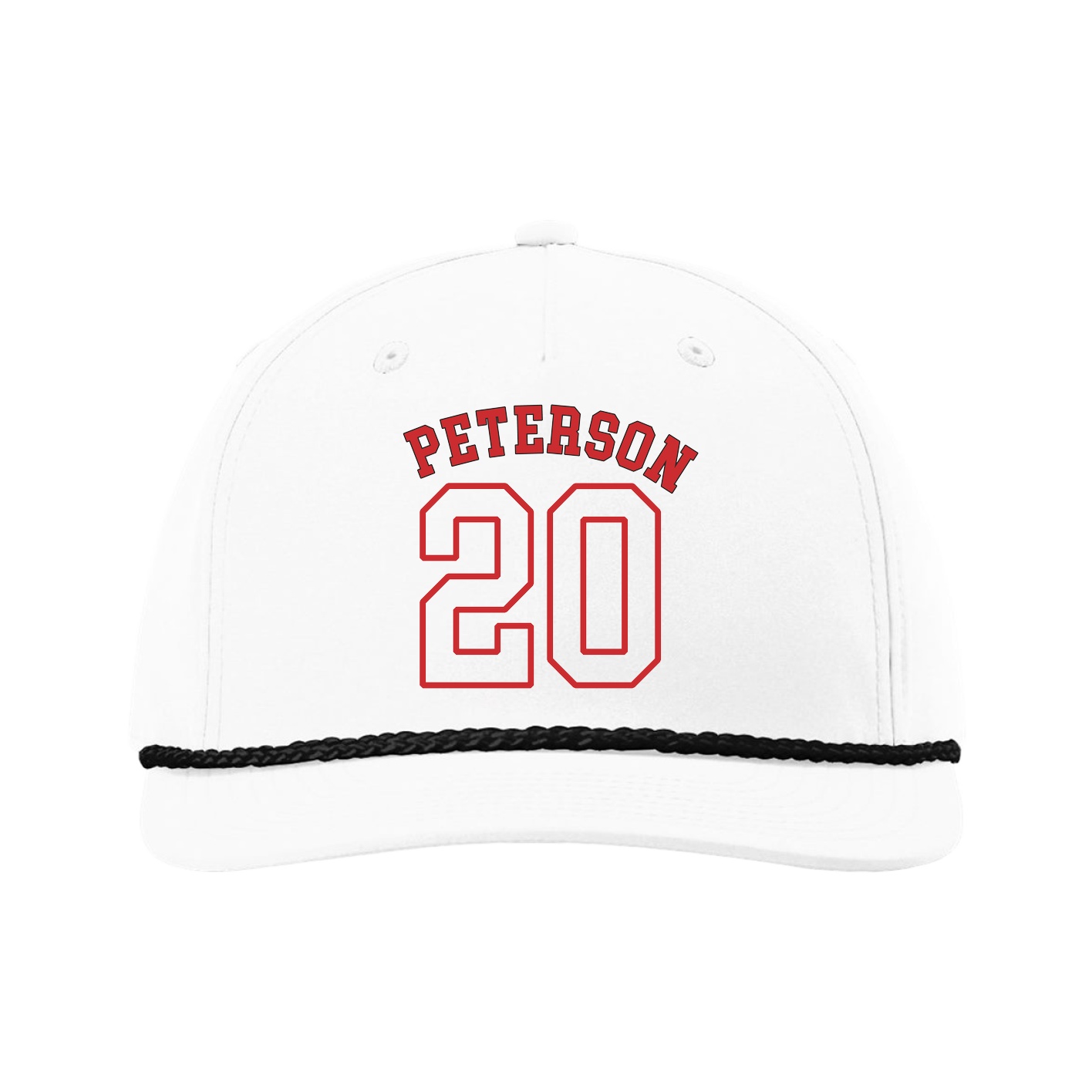 Five-Panel Classic Rope Cap — Shirsey Arch in White