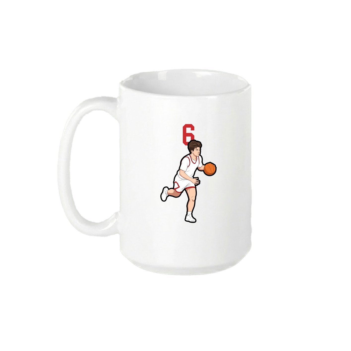 15oz Coffee Mug — Number Top in White