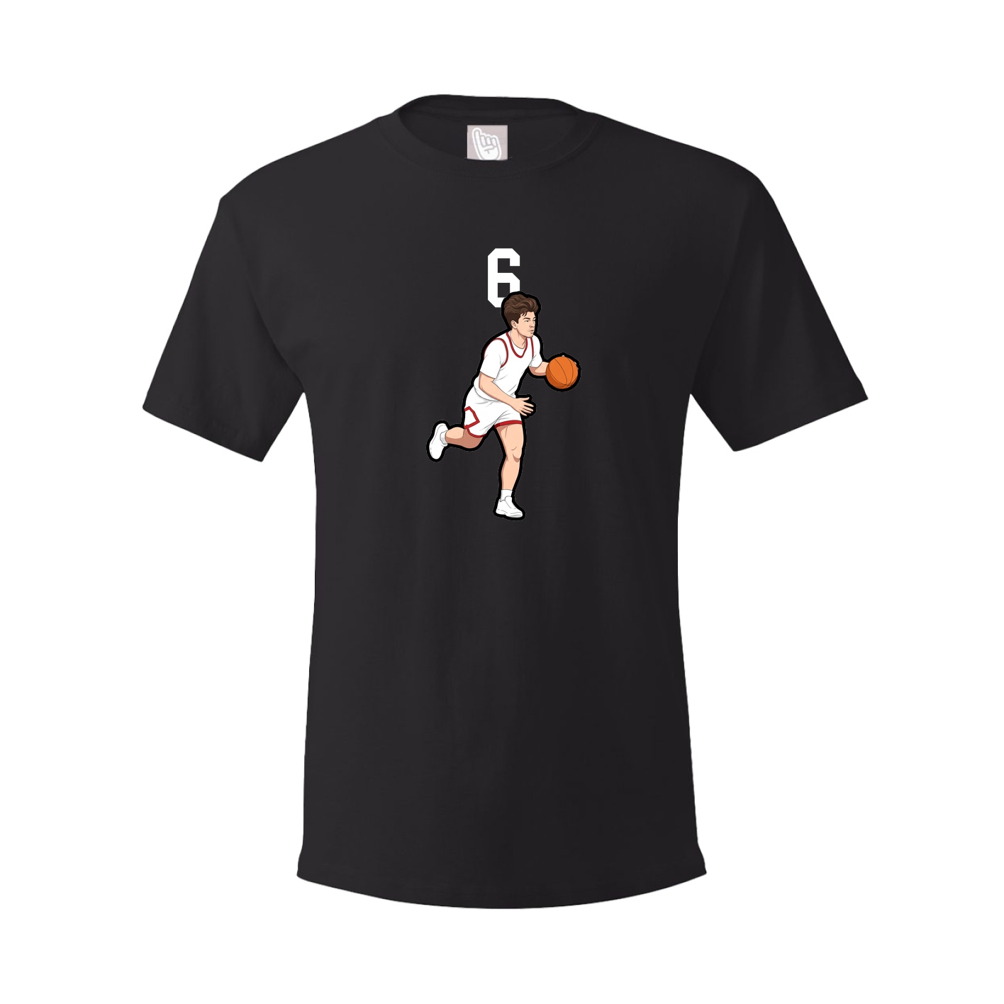 Youth Tee — Number Top in Black