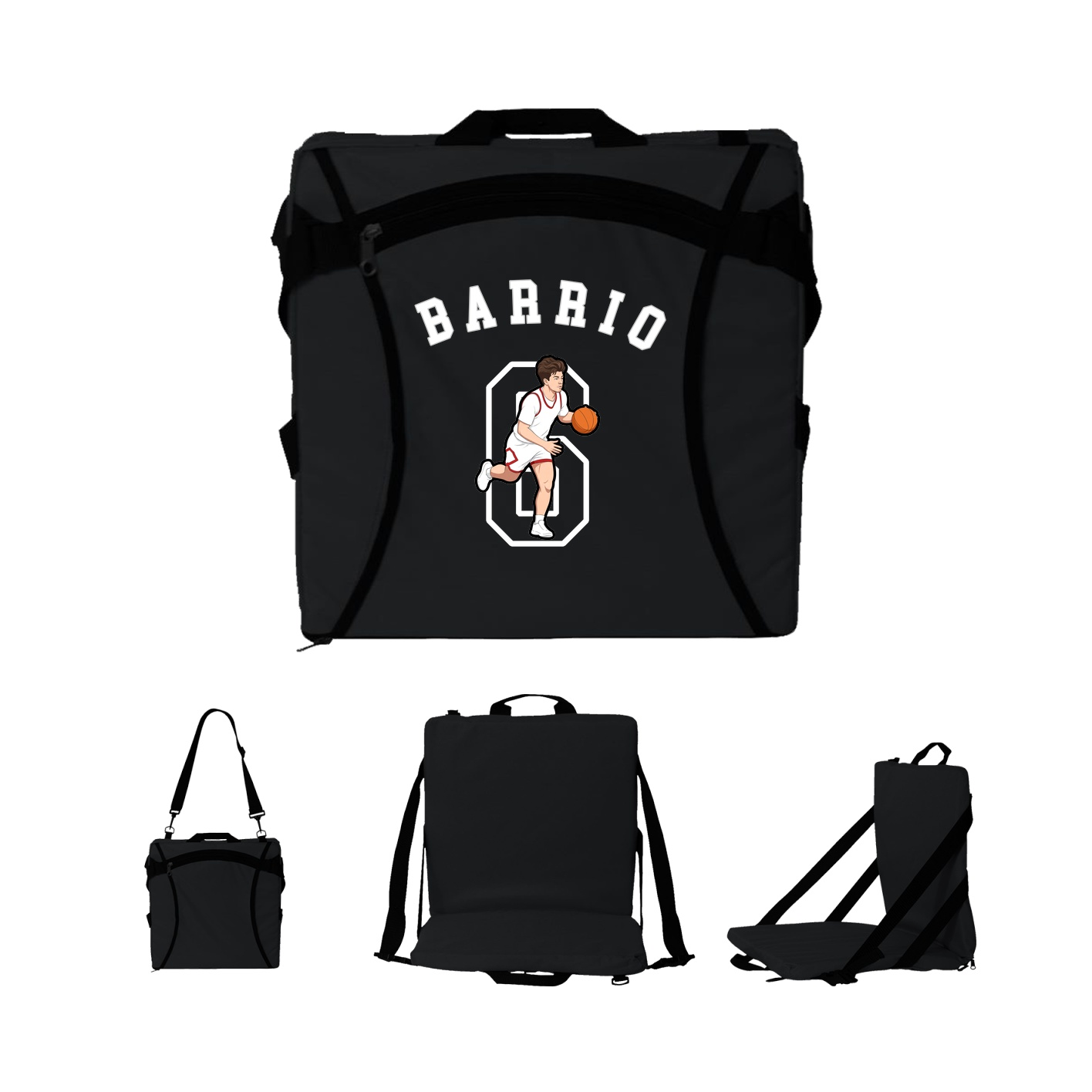 Folding Stadium Seat — Shirsey Arch in Black