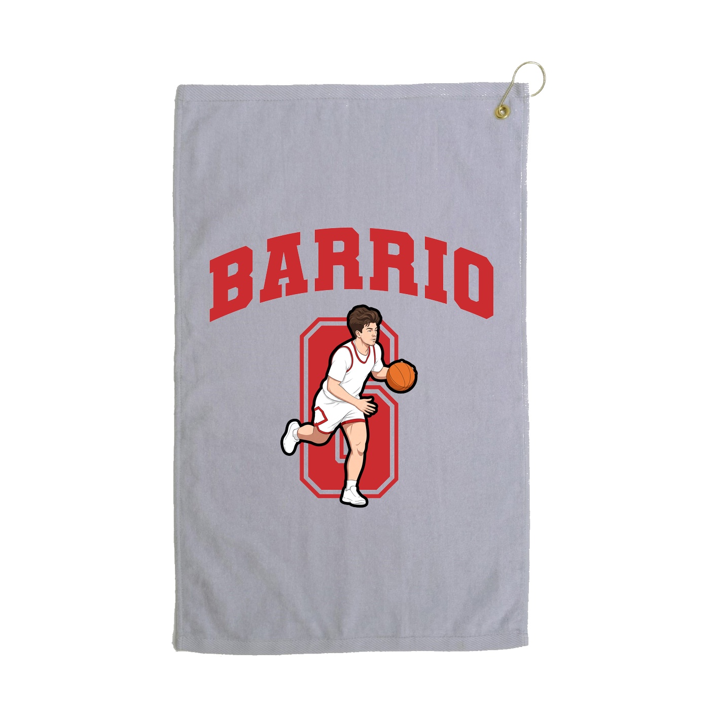 Golf Towel — Number in Grey