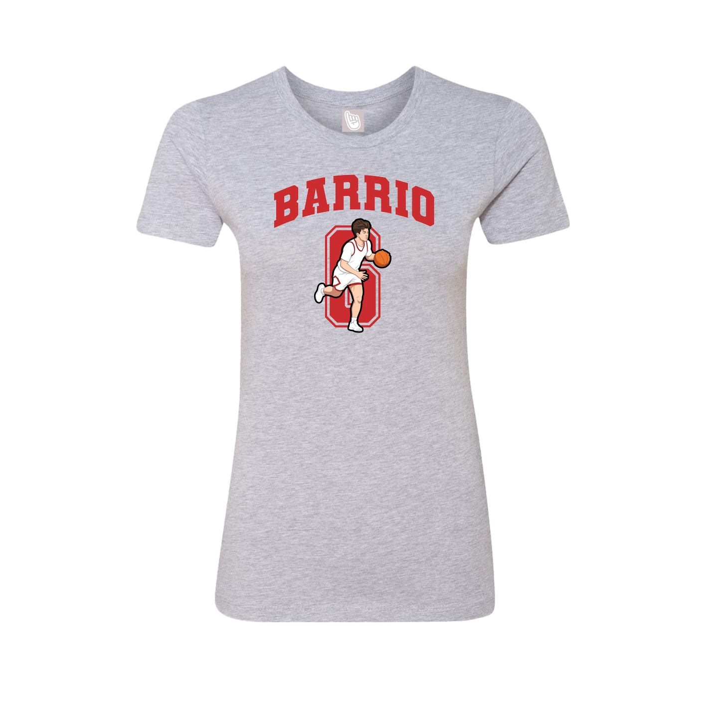 Fitted Women's Tee — Number in Grey